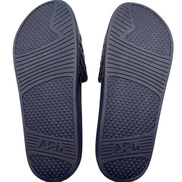 APL Athletic Propulsion Labs Mens 11 Slides Navy Blue Lusso Quilted Sandals New - Picture 6 of 11
